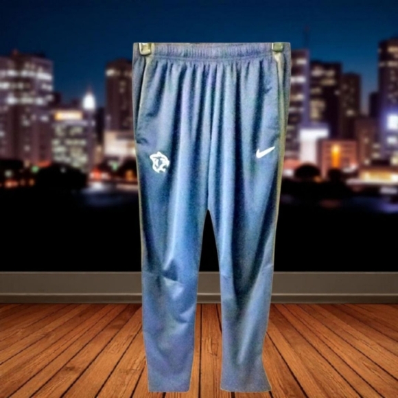  NIKE Mens Athletic Blue & Gray Workout Joggers - Picture 1 of 11
